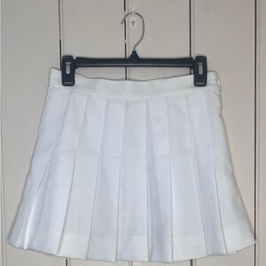 White Pleated Skirt